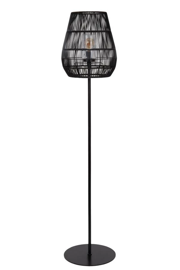 Lucide NERIDA - Lámpara de suelo Dentro/Fuera - Ø 35 cm - 1xE27 - IP44 - Negro - apagado